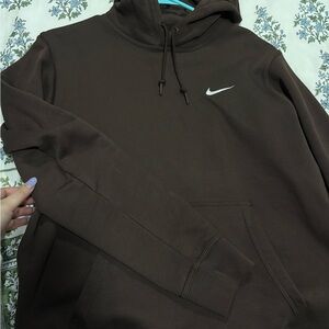 Nike Men's chocolate Brown Hoodie